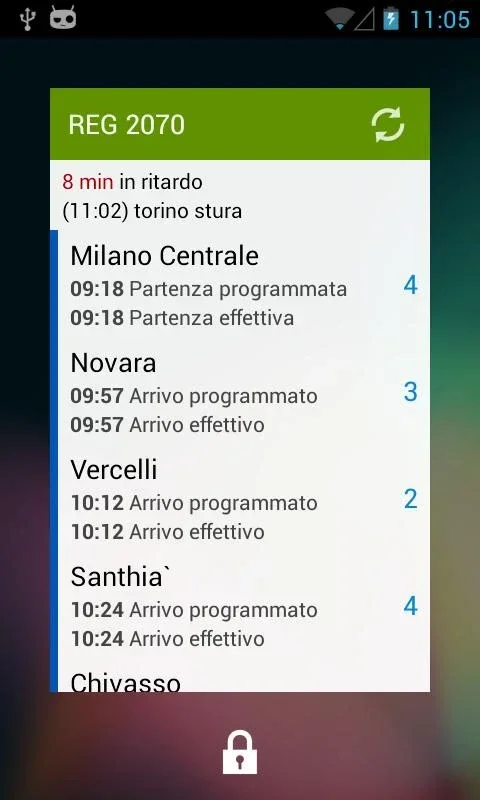 Train Timetable Italy Widgets for Android - Real-Time Updates