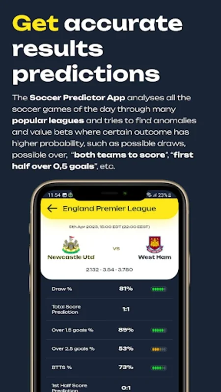 Soccer Predictor for Android - Accurate Match Predictions