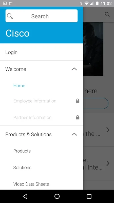 Cisco for Android: Seamless Networking Info Access