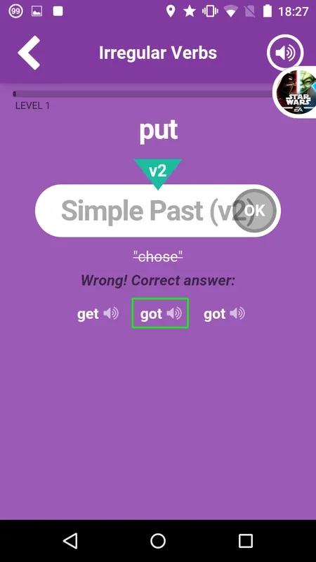 English Irregular Verbs for Android - Fun and Effective Learning