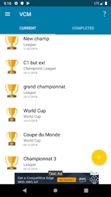 Virtual Competition Manager for Android - Manage Sports Tournaments Easily