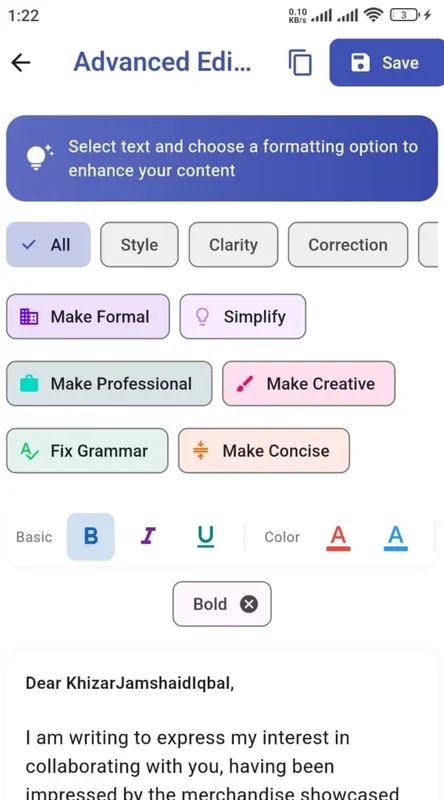 AI Paraphrasing Tool for Android - Enhance Your Writing