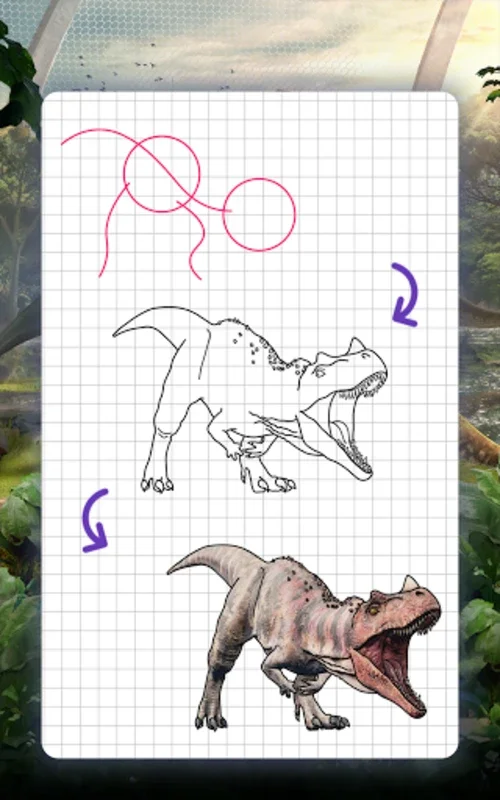 How to Draw Dinosaurs by Steps for Android - Easy Dinosaur Drawing