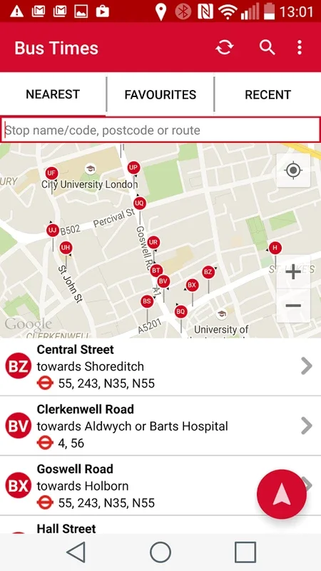 Bus Times for Android - Real-Time Bus Info