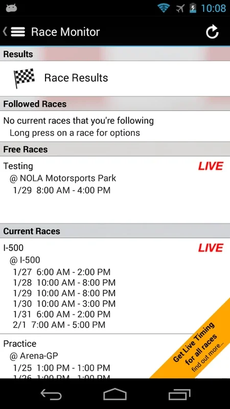 Race Monitor for Android: Immersive Racing Experience