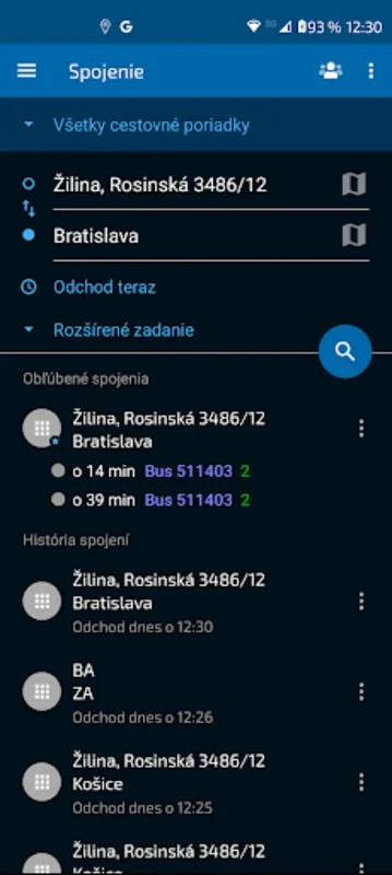 CP for Android - Free Real-time Public Transport Planner