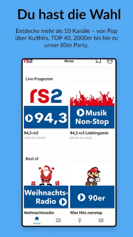 94,3 rs2 - Mein Supermix for Android: Diverse Music Streams