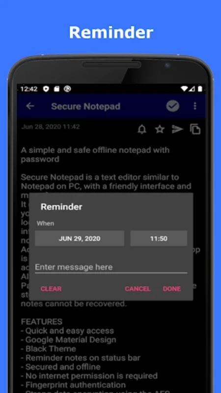 Secure Notepad for Android: Robust Text Editor