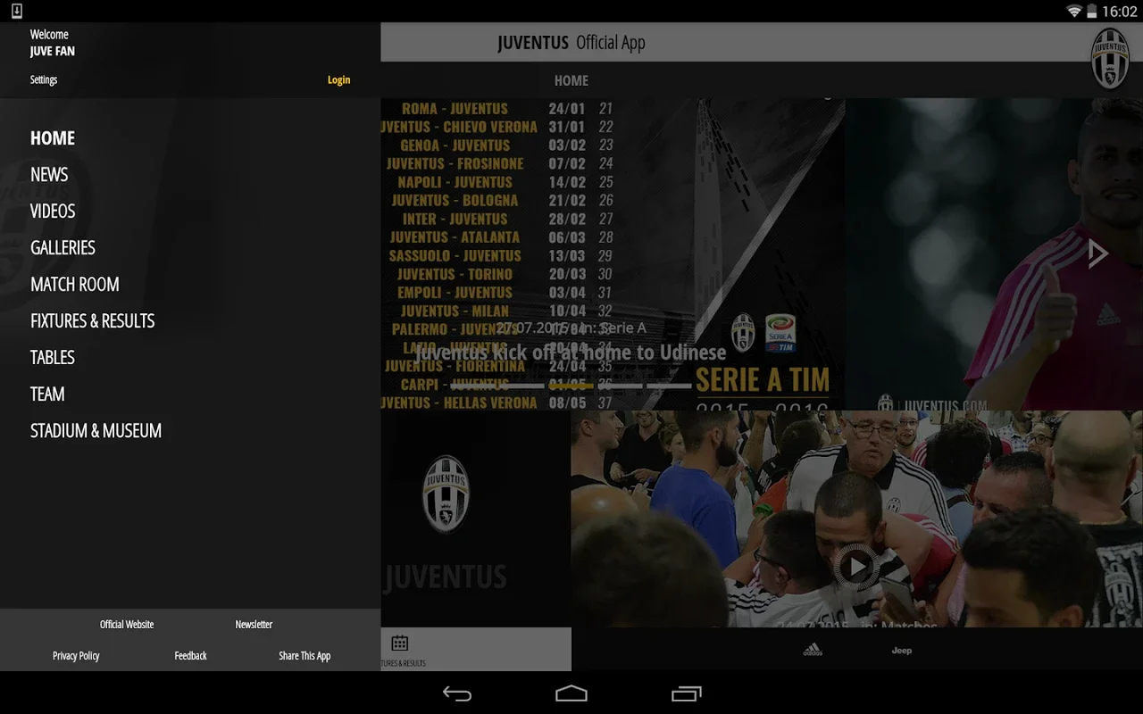 Juventus for Android - Thrilling Football Content