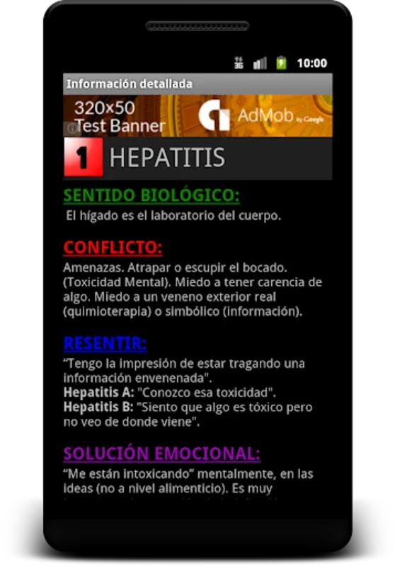 Diccionario BIO - Emocional de las Enfermedades for Android - A Holistic Health Tool