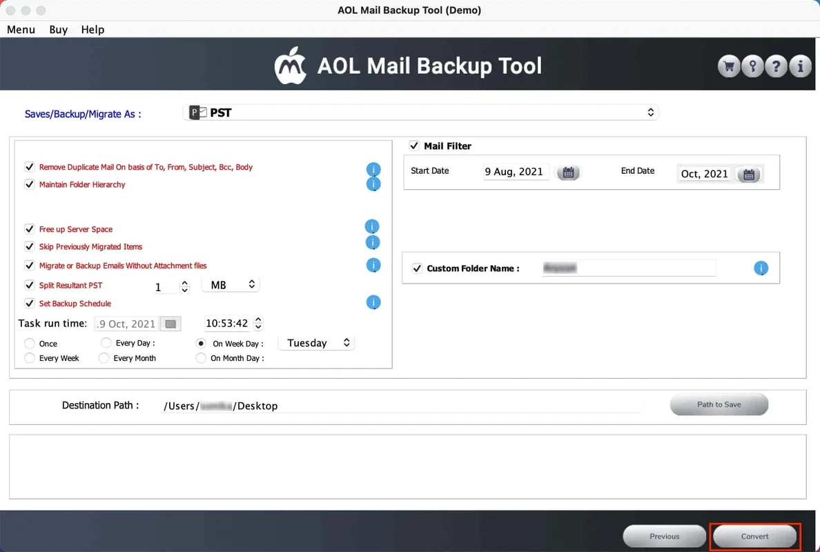 MacSonik AOL Backup Tool for Mac - Efficient Email Backup