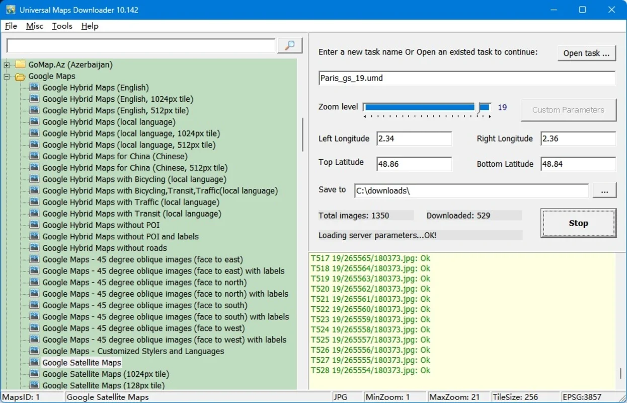 Universal Maps Downloader for Windows - Offline Map Images