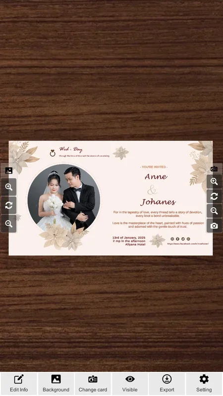 Create wedding cards for Android - Design and Download Now