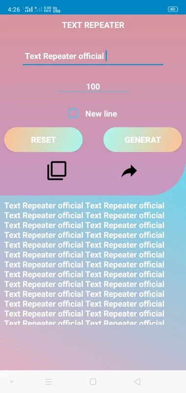 TEXT REPEATER 100K for Android - Effortless Text Repeating