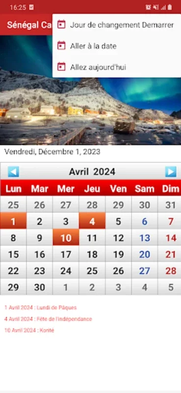 Sénégal Calendrier for Android - Customizable Calendar