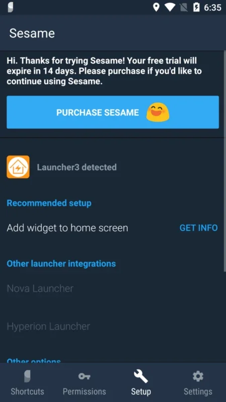 Sesame for Android - Customize Shortcuts Easily