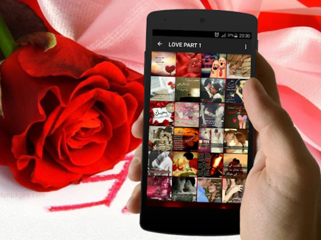 حالات رومانسية للحب والشوق for Android - Romantic App with Love Quotes & Images