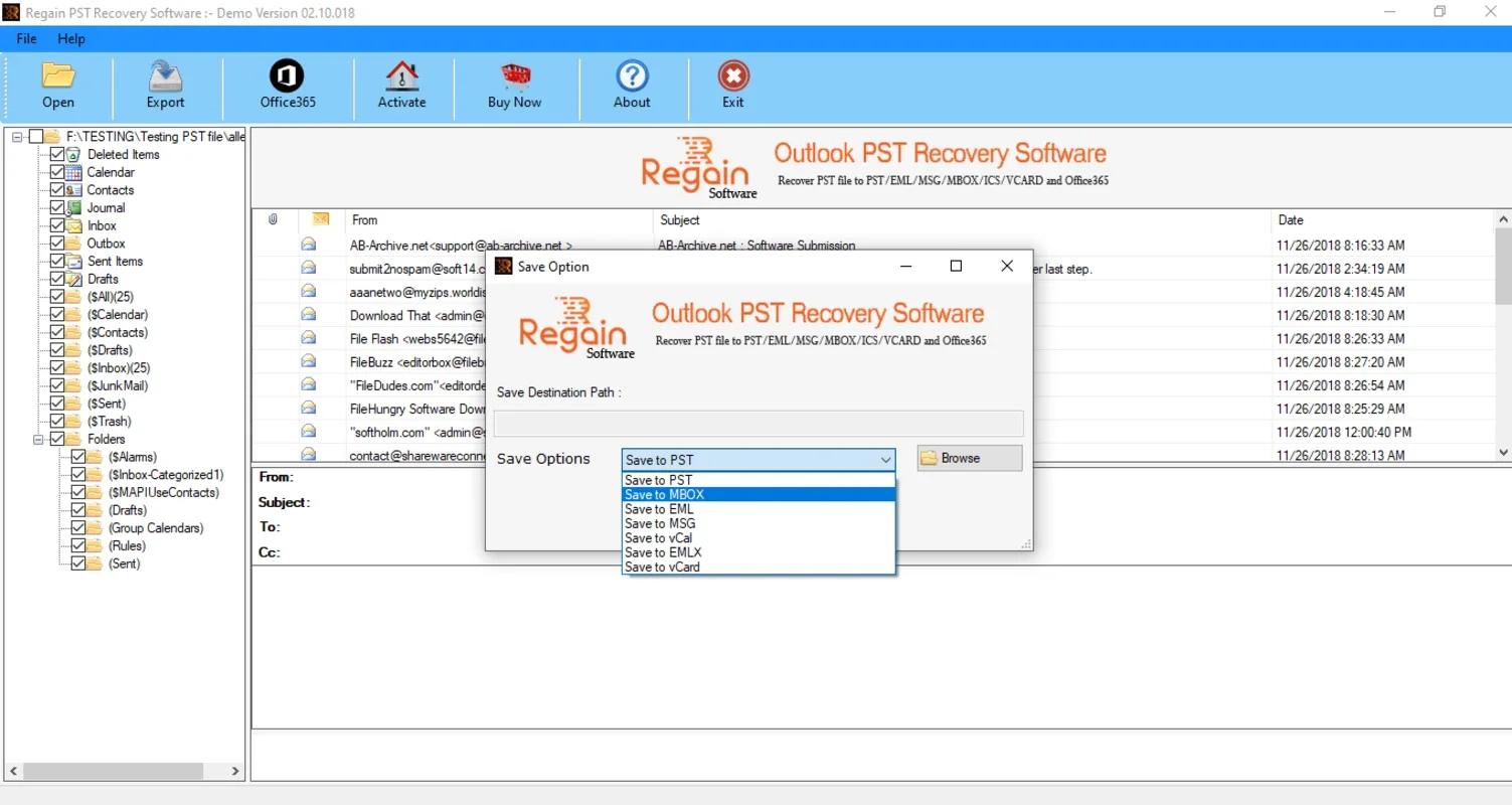 Regain Outlook PST Recovery for Windows: Recover & Repair PST Files