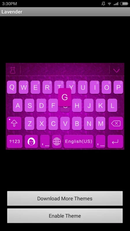 Lavender iKeyboard Theme for Android - Enhance Typing with Serene Design