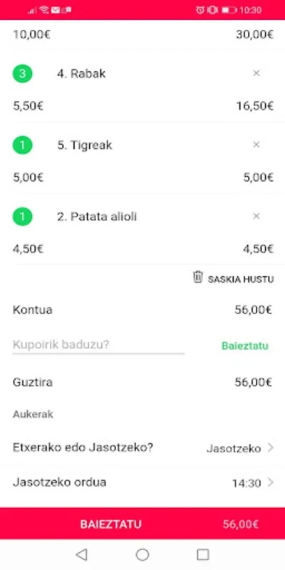 eskatu for Android - Effortless Food Ordering