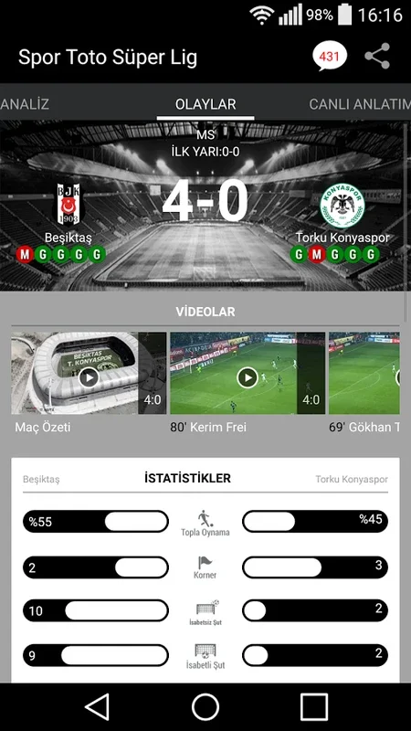 GollerCepte 1903 for Android: The Best Turkish Soccer App