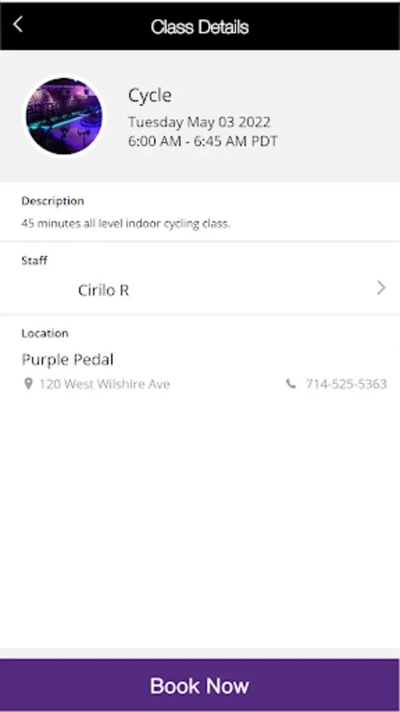 Purple Pedal for Android - Manage Fitness Sessions Easily