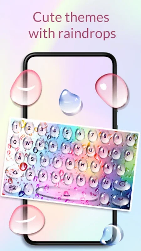 Color Rain Water Keyboard Live for Android - Enhance Typing