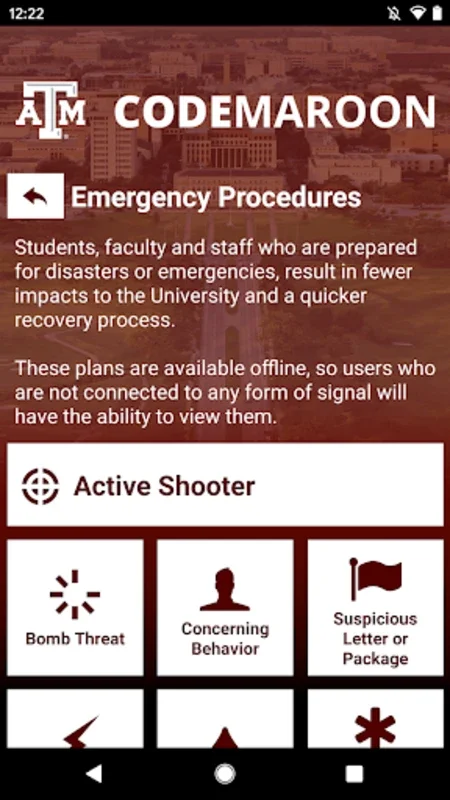 Code Maroon for Android - Secure Campus Safety App