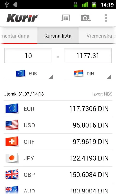 Kurir for Android - Stay Updated with News, Weather, and Currency