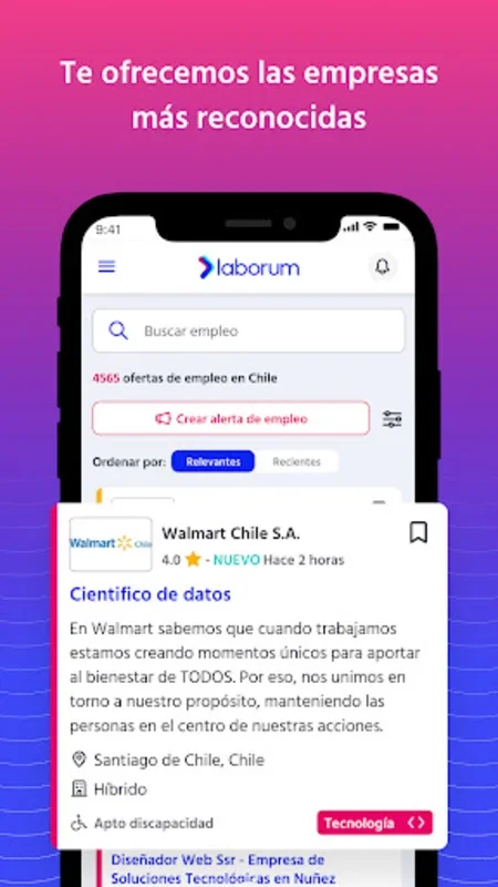 Laborum for Android - Seamless Chile Job Search