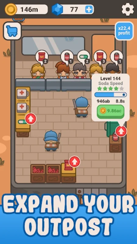 Idle Outpost: Business Games for Android - Build a Post-Apocalyptic Empire