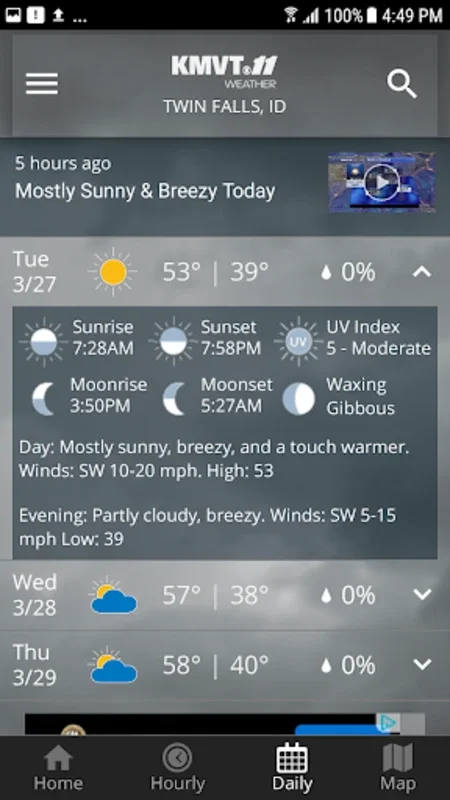 KMVT Weather for Android: Precise Forecasts at Your Fingertips