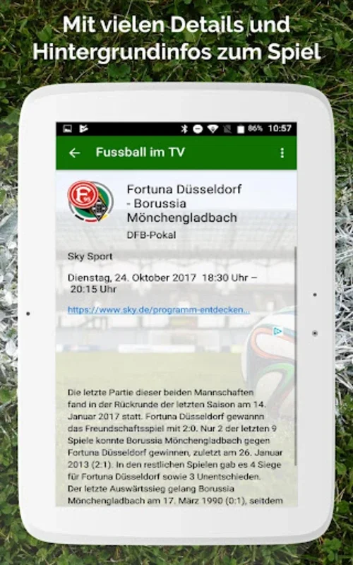 Fußball im FreeTV for Android: Comprehensive Live Football Schedule