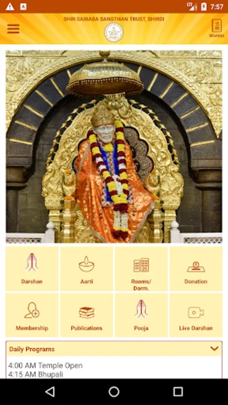 Shri Saibaba Sansthan Shirdi for Android - Spiritual Experience