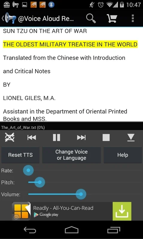 Voice Aloud Reader for Android - Transform Text to Speech