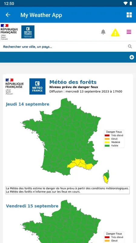 Météo France for Android - Accurate Weather Forecasts