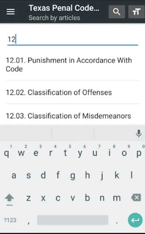 Texas Penal Code for Android - Offline Law Guide