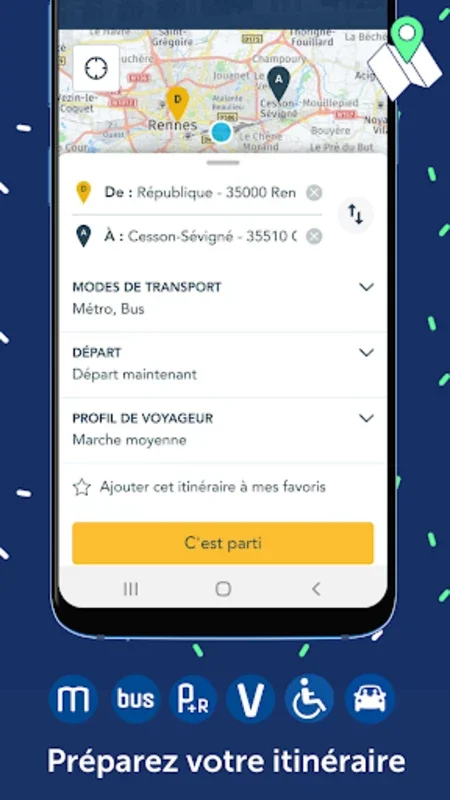 STAR : bus, métro à Rennes for Android - Streamlined City Travel