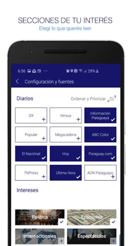 News Paraguay. Noticias y Peri for Android - Real-Time News App