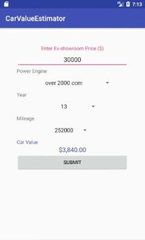 Car Value Estimator for Android - No Downloading Needed