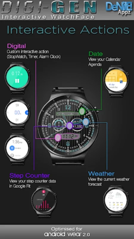 Digi-Gen HD Watch Face for Android: Customizable Interface