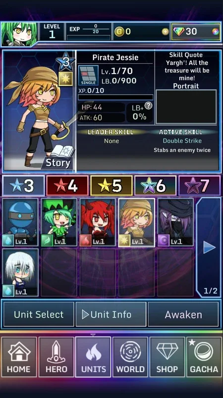 Gacha World for Android - A World of Anime - Style RPG Fun