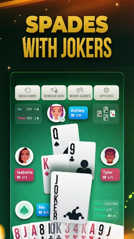 Spades for Android - Play Offline with Advanced AI