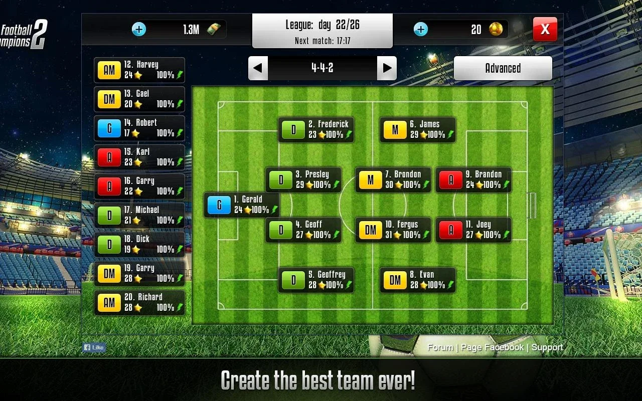 Football Champions for Android - Manage Your Team to Victory