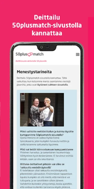 50PlusMatch Suomi for Android - Find Love After 50