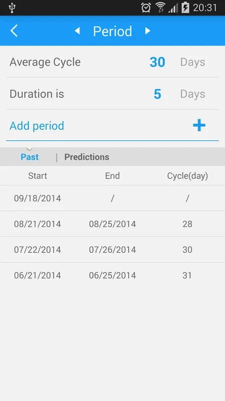 Holo Blue Theme - Free for Android: Enhance Your Period Calendar