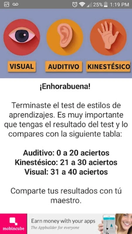 Test de Estilos de Aprendizaje for Android - Assess Your Learning Style