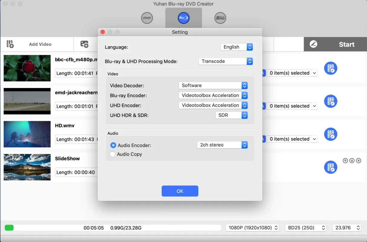 Yuhan Blu-ray DVD Creator for Mac - Create High-Quality Discs