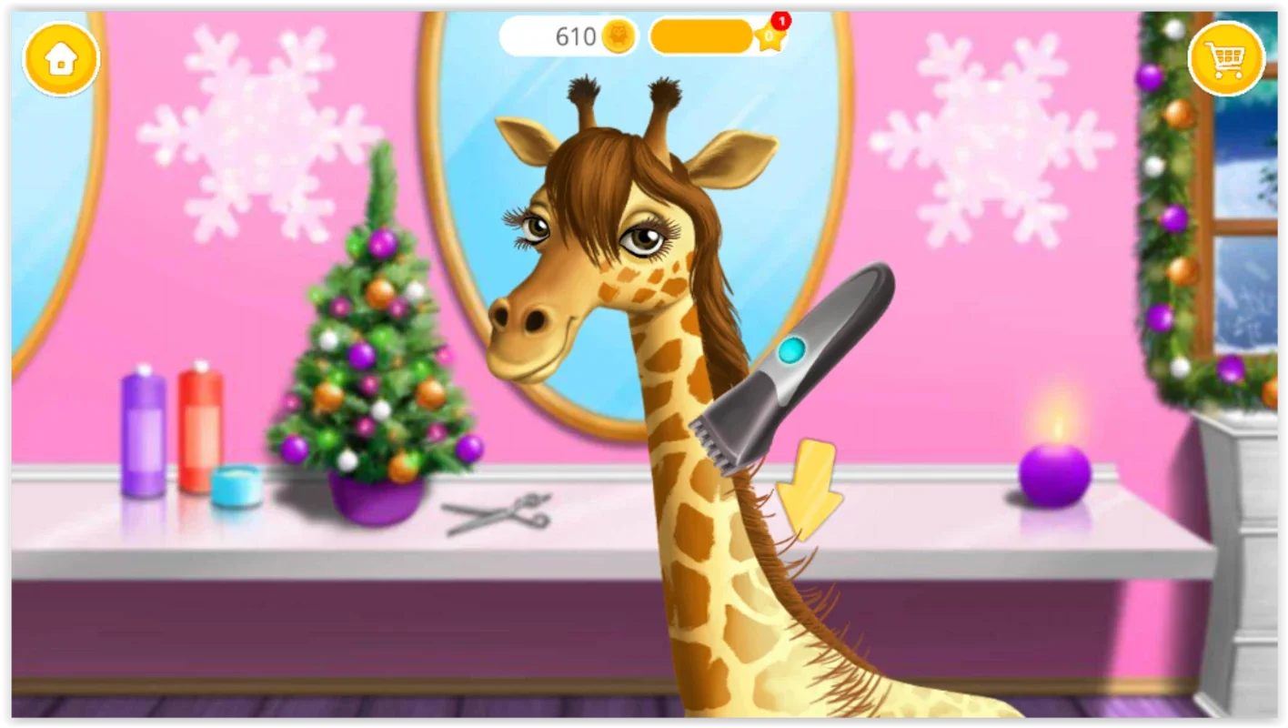 Christmas Animal Hair Salon 2 for Android - Fun Styling App