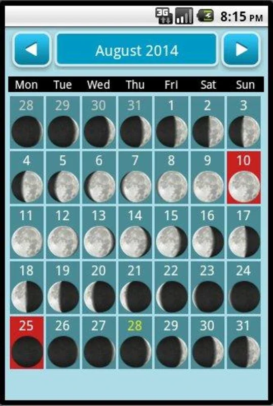 Moon Calendar for Android: Track Lunar Phases